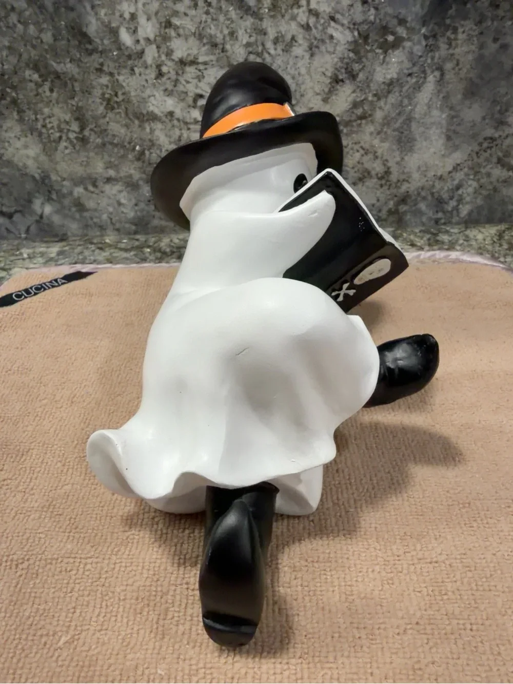NWT Goblin & Ghoul Reading Ghost Halloween Figurine Decor 8